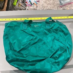 Coach Teal Tote Bag